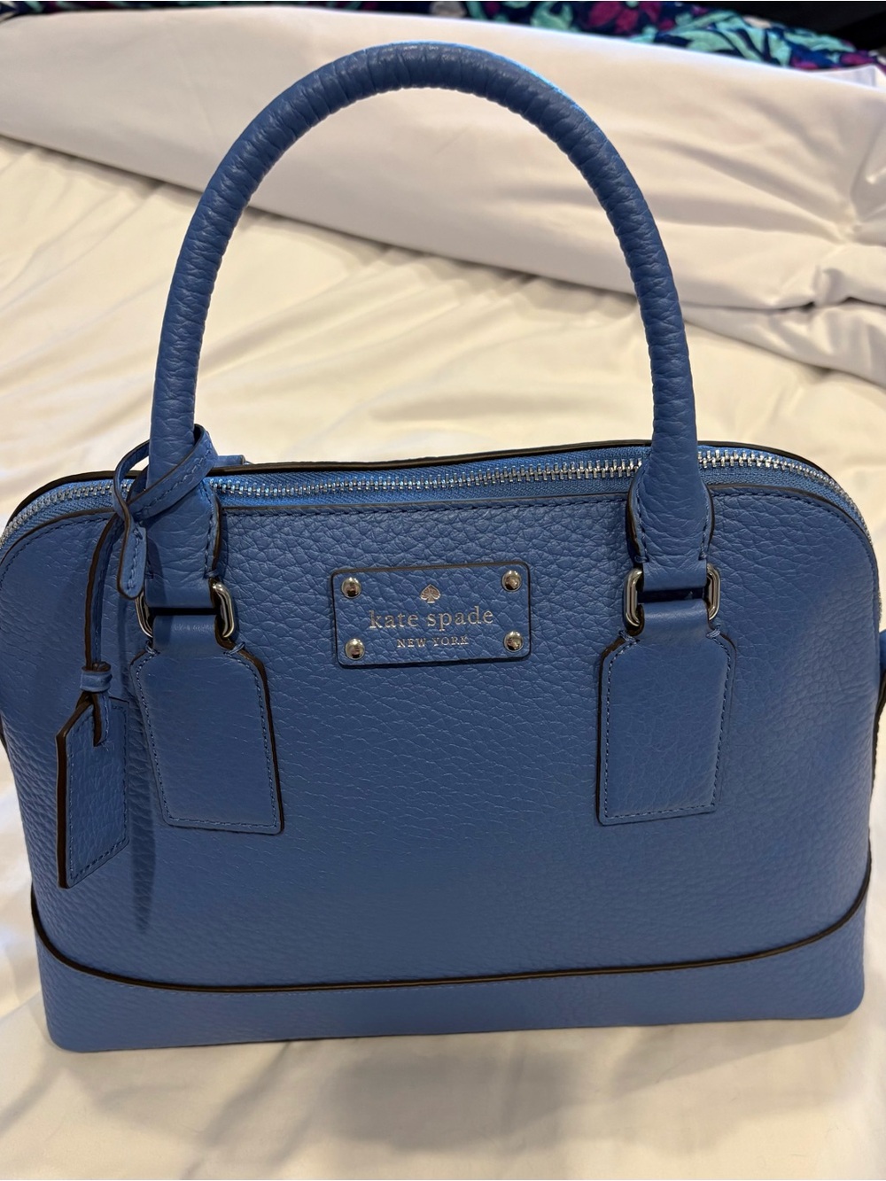 Kate Spade Small Rachelle Satchel NWT Blue Boy Street WKRU4036